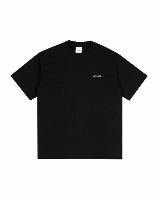 Atbash Black Relaxed Fit Tees