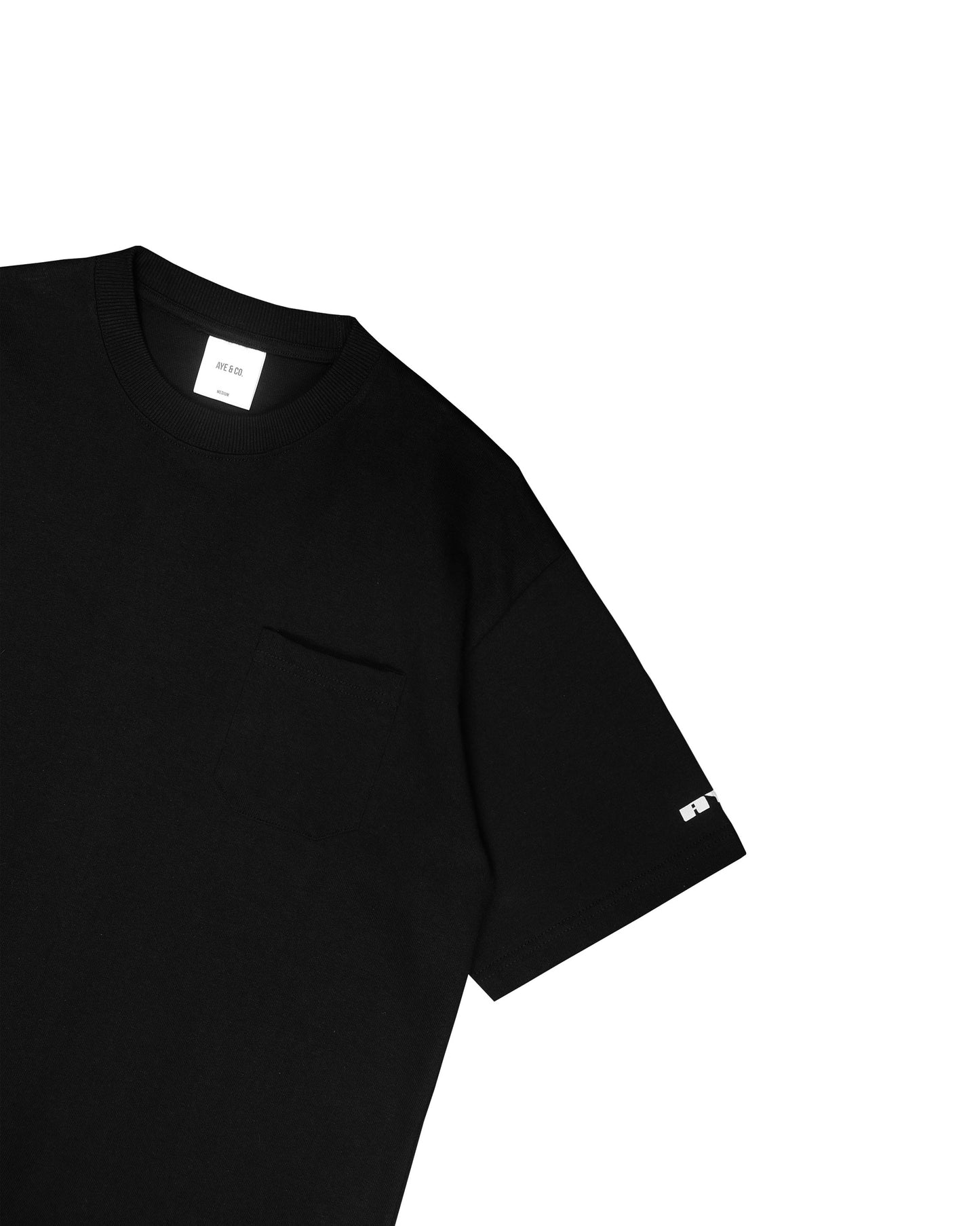 Lustro Black Relaxed Fit Pocket Tees